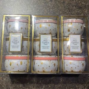 Huntington Home VEGAN SOY WAX SCENTED Mini Candle Tins 3 Pack 3.5 OZ